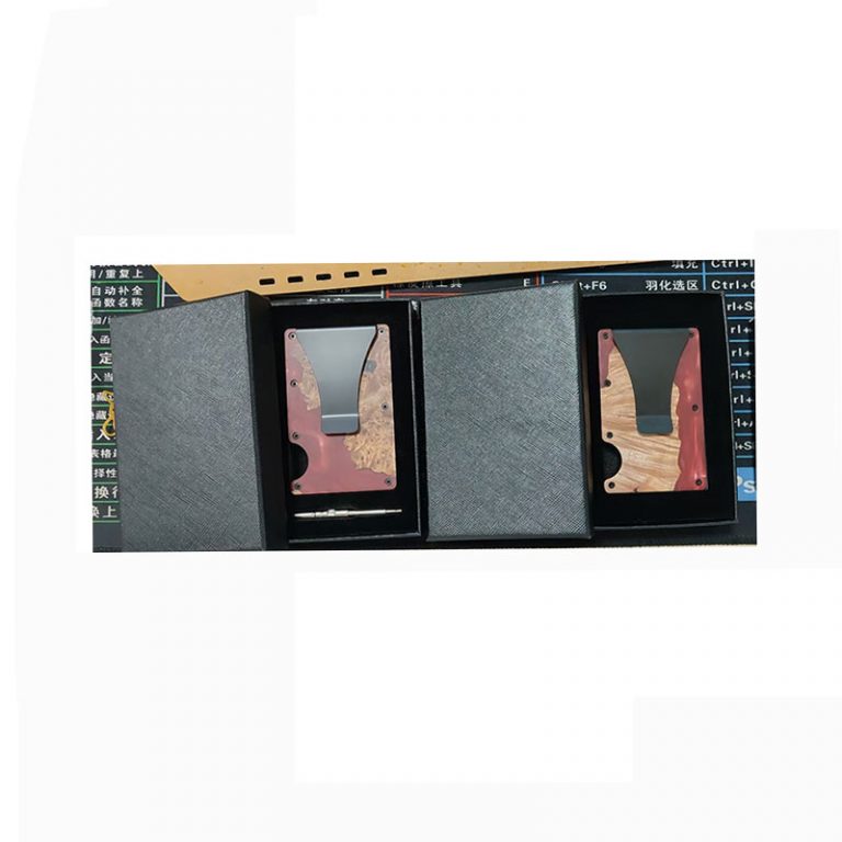 RFID Wood Resin Card Holders for US