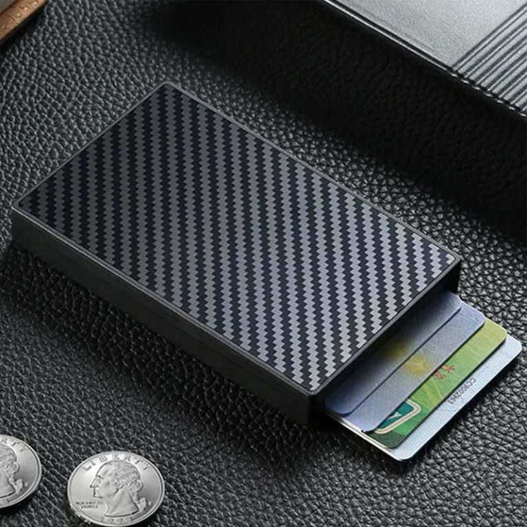 Custom Logo RFID Pop Up Card Holder Aluminum Slim Wallet (9)